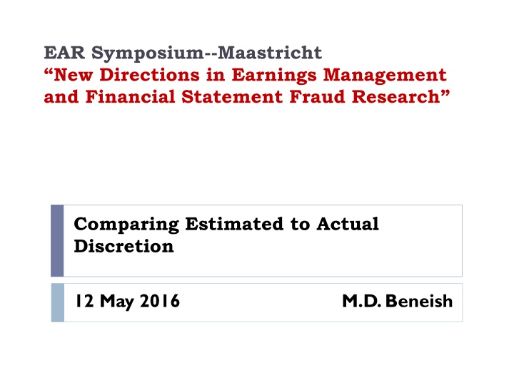 ear symposium maastricht new directions