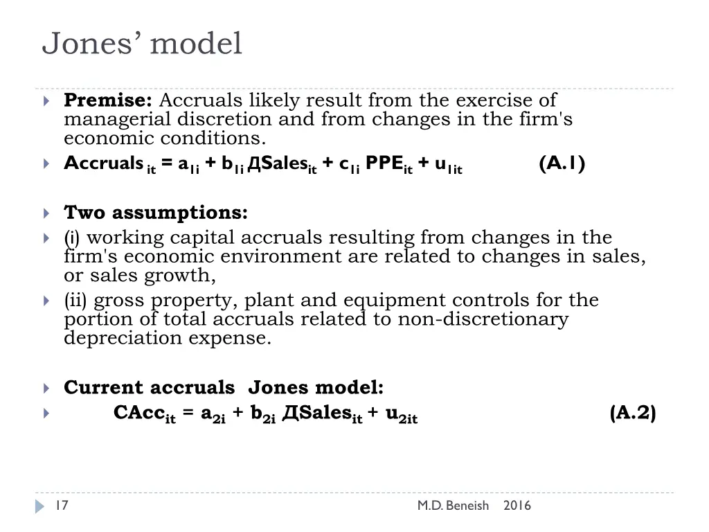 jones model