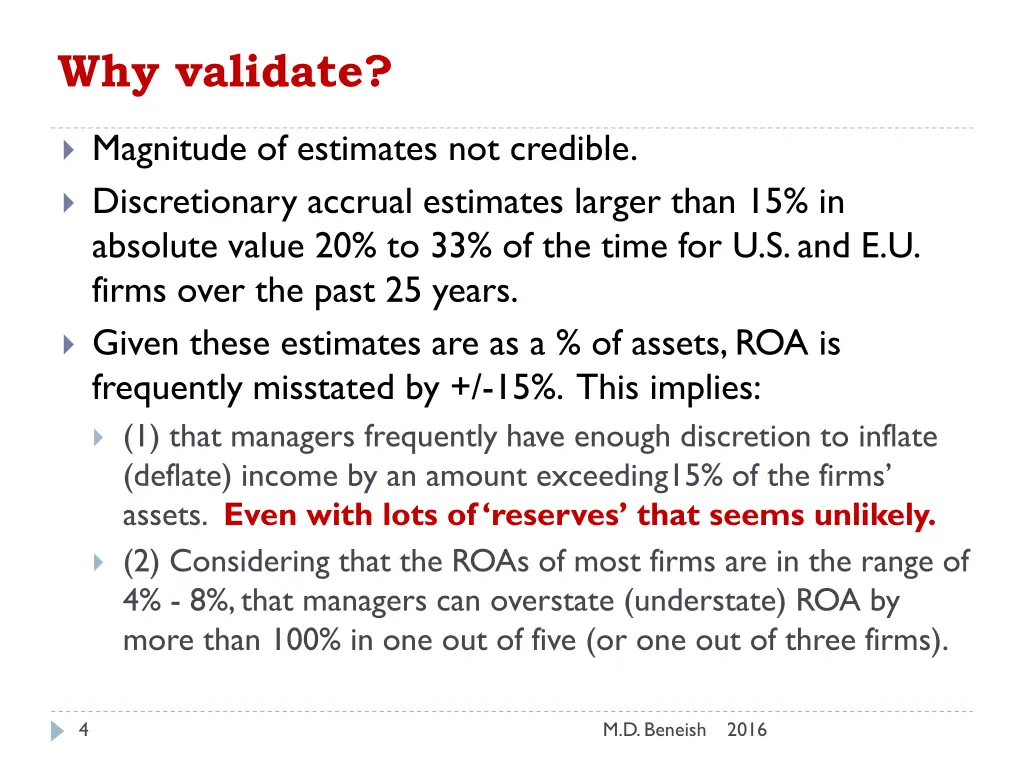 why validate 1
