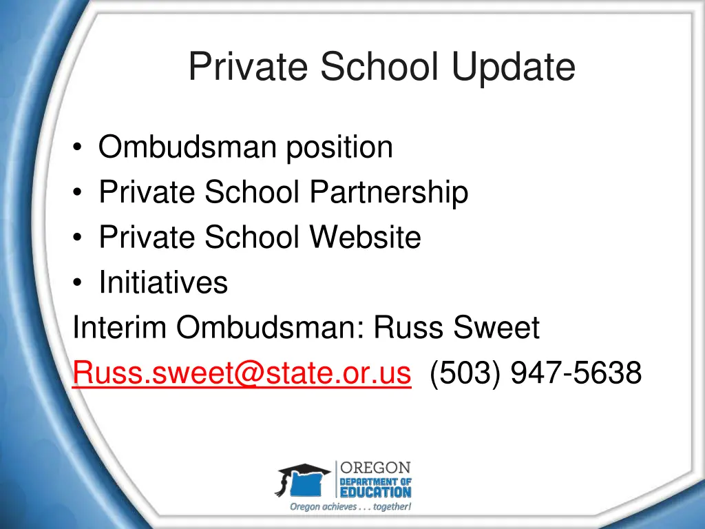 private school update