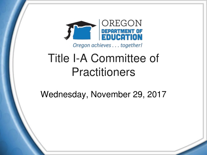 title i a committee of practitioners