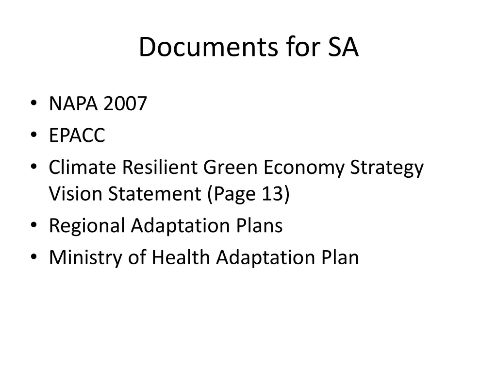 documents for sa
