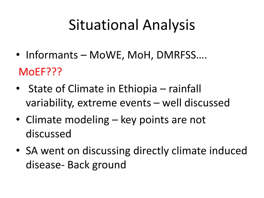 situational analysis