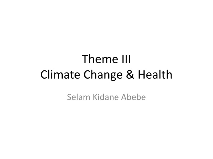 theme iii
