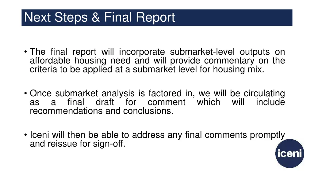 next steps final report