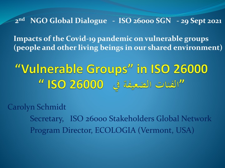 2 nd ngo global dialogue iso 26000 sgn 29 sept