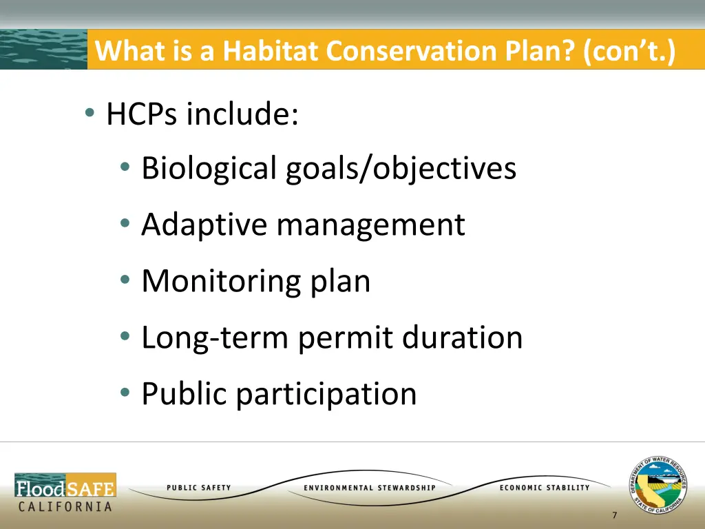 what is a habitat conservation plan con t