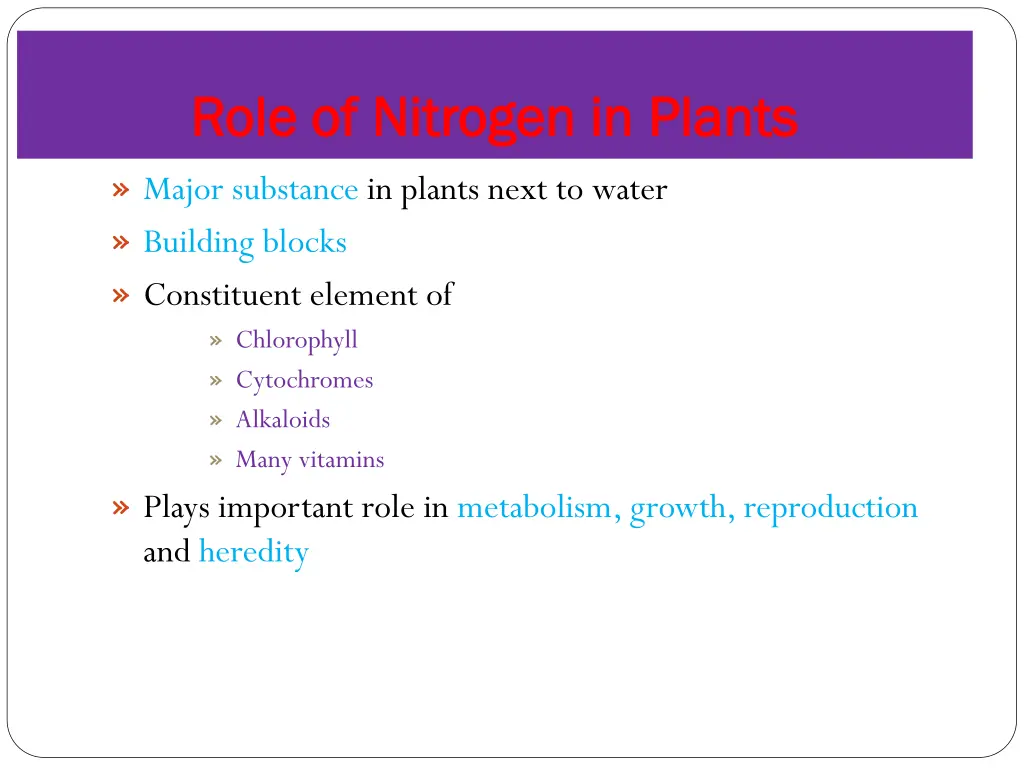 role of nitrogen in plants role of nitrogen
