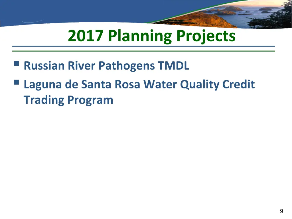 2017 planning projects