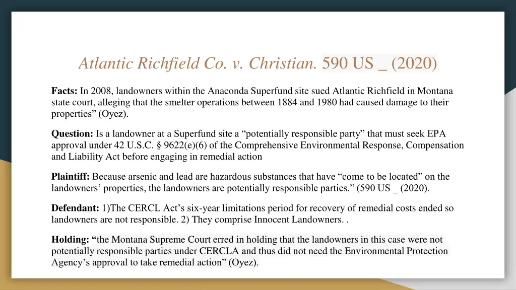 atlantic richfield co v christian 590 us 2020