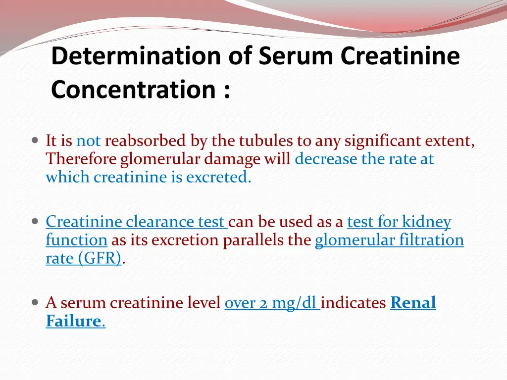 determination of serum creatinine concentration 1