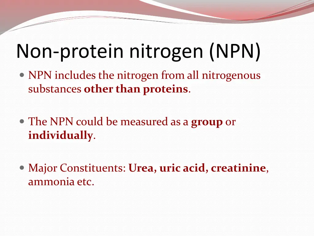 non protein nitrogen npn