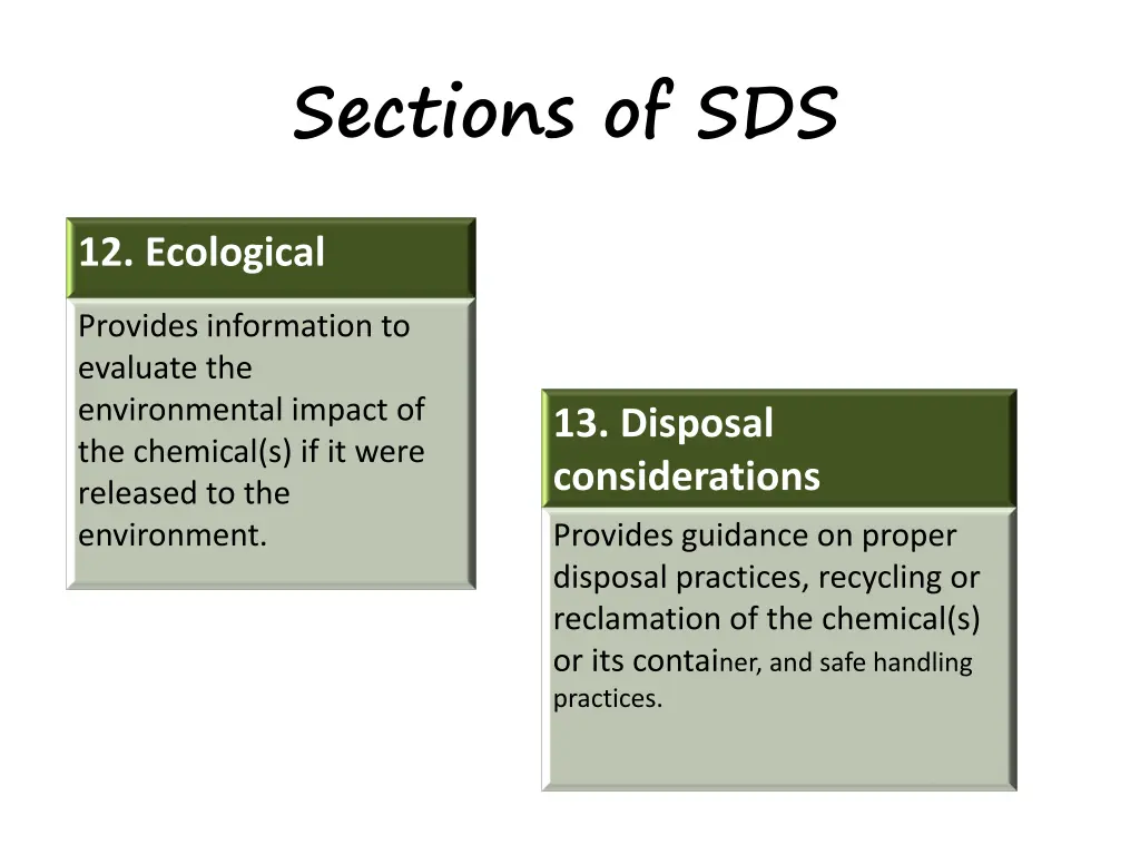 sections of sds 3