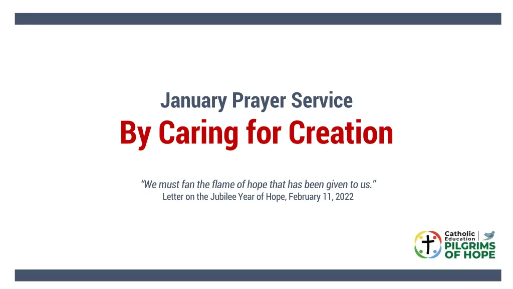 january prayer service by caring for creation