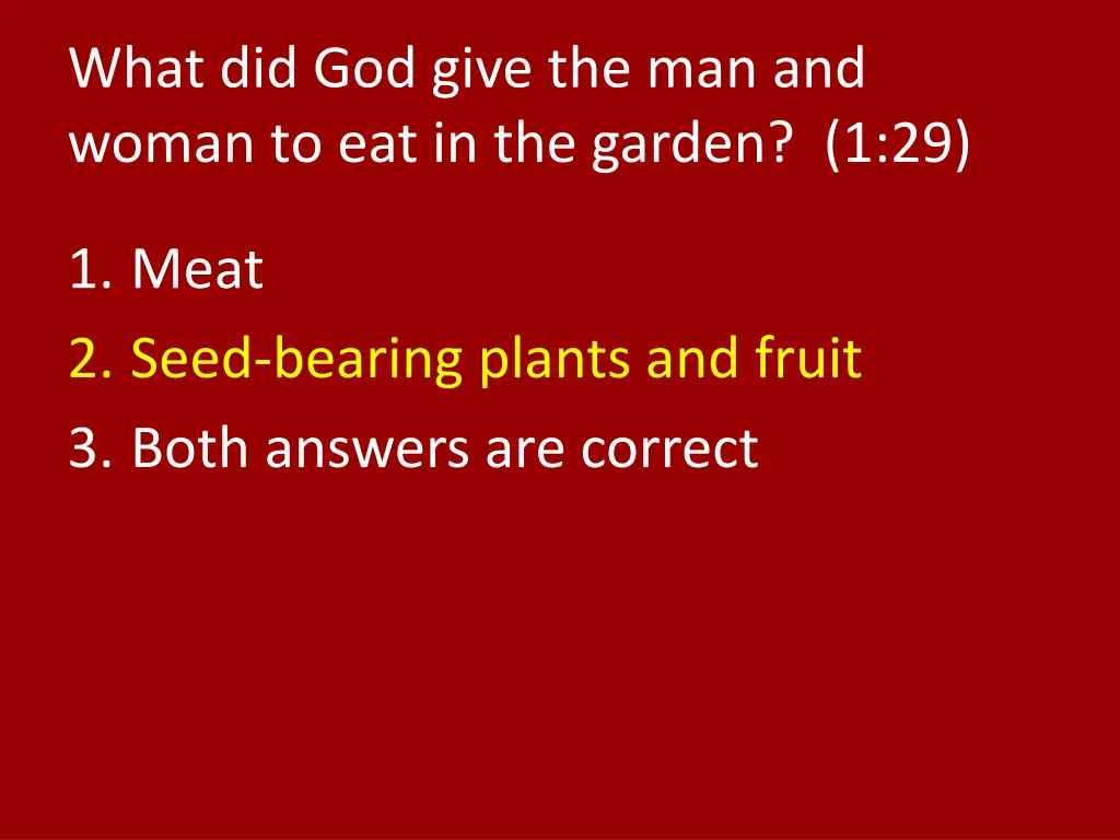 what did god give the man and woman 1