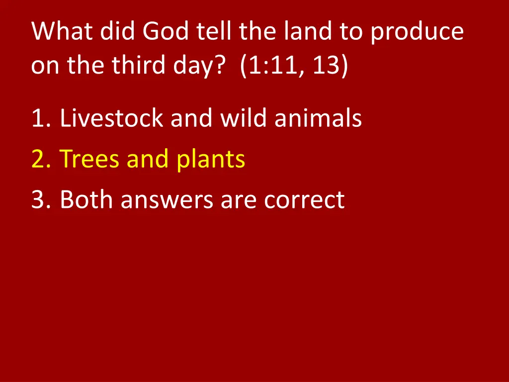 what did god tell the land to produce 1