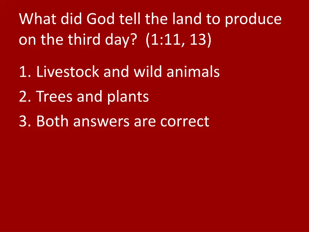 what did god tell the land to produce