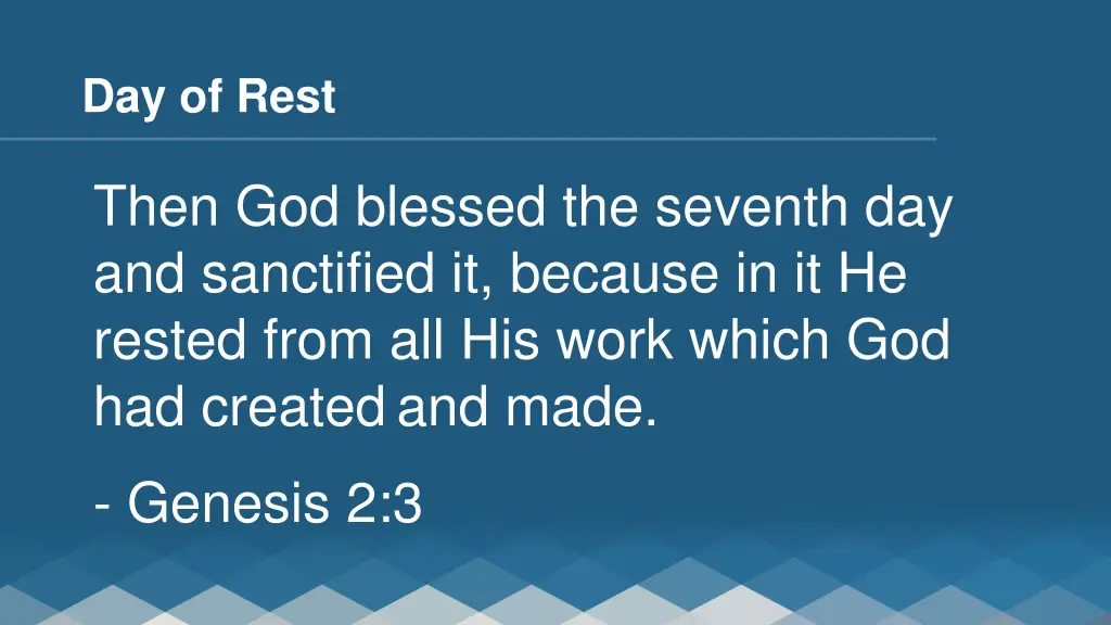 day of rest 2