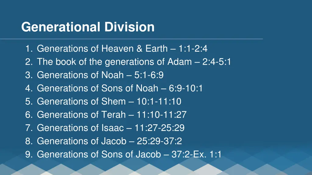 generational division