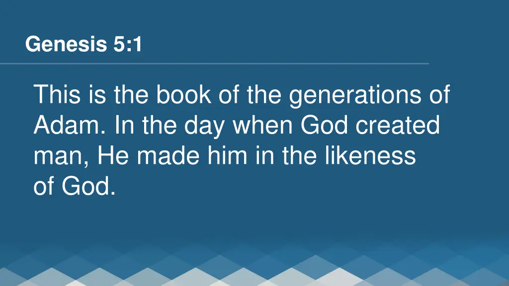 genesis 5 1