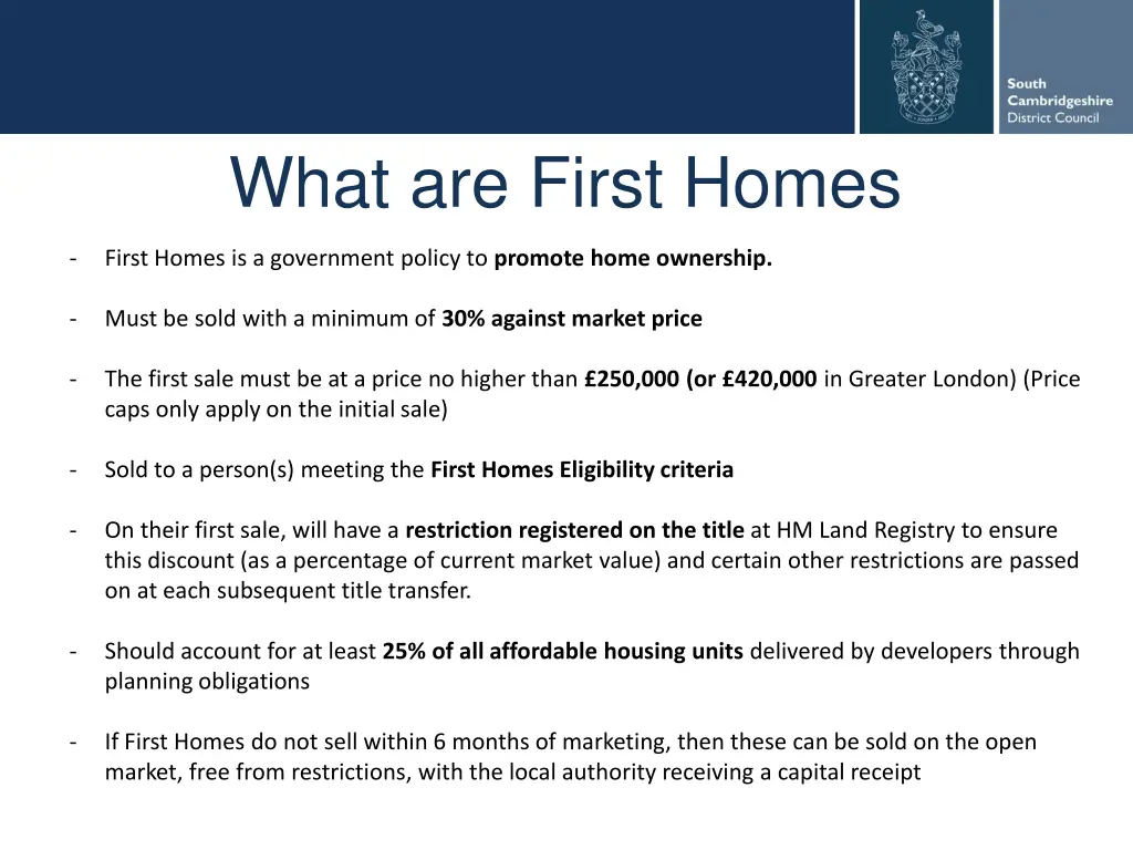what are first homes