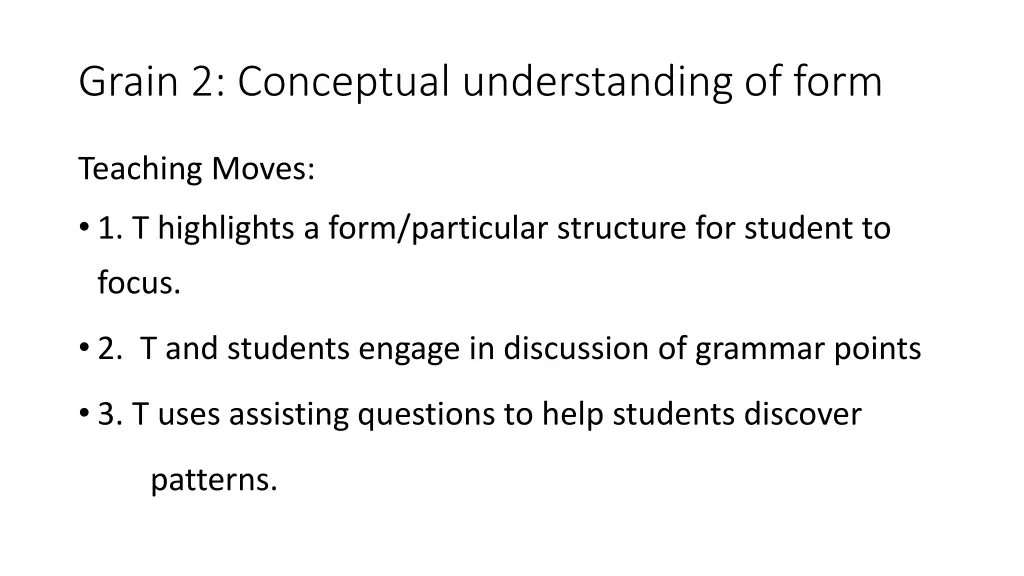 grain 2 conceptual understanding of form