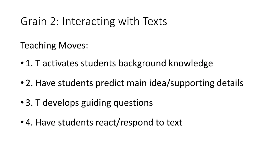 grain 2 interacting with texts