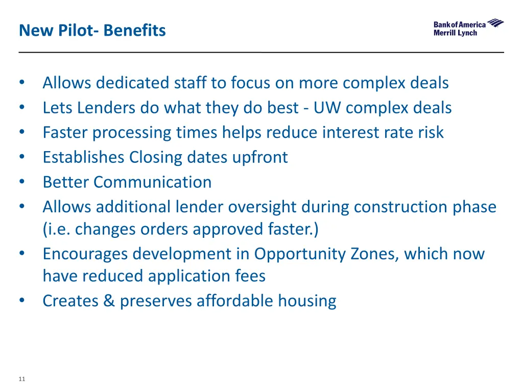 new pilot benefits