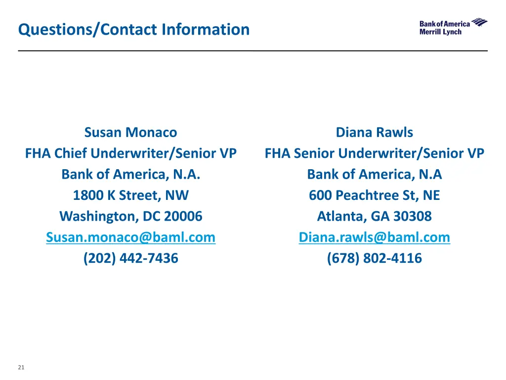 questions contact information