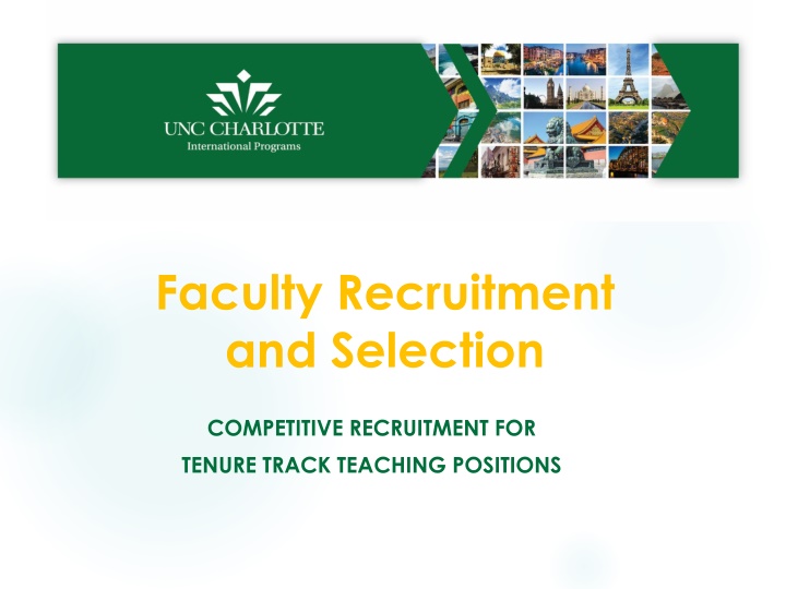 faculty recruitment and selection