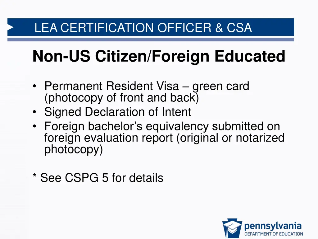 lea certification officer csa 4