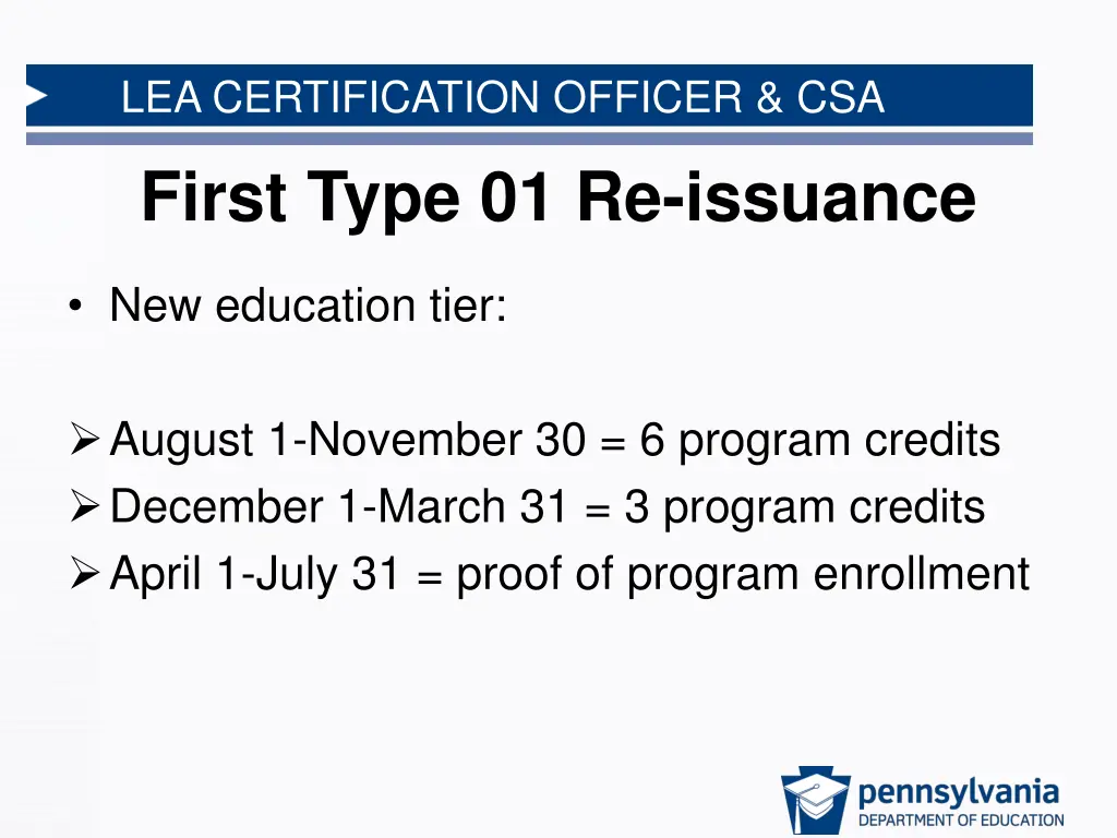 lea certification officer csa first type