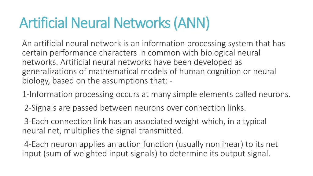 artificial neural networks artificial neural