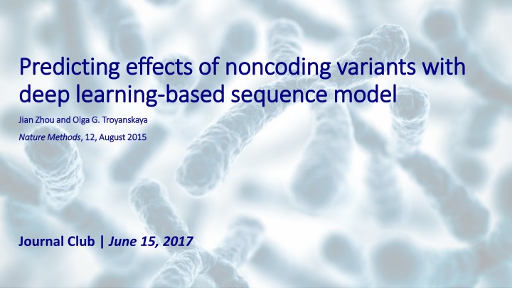 predicting effects of noncoding variants with