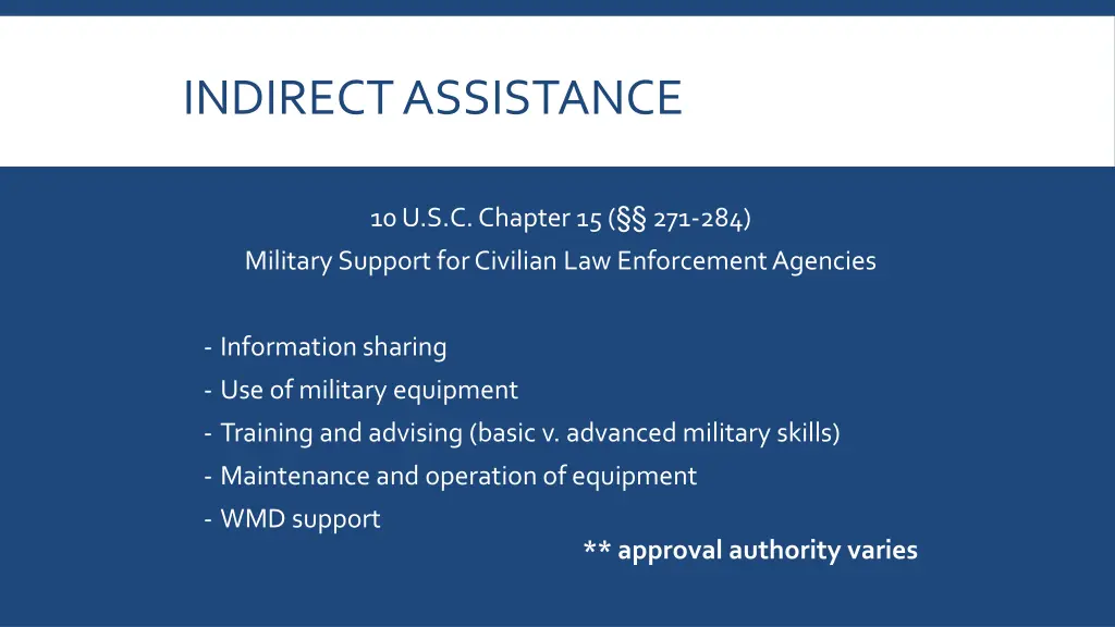indirect assistance