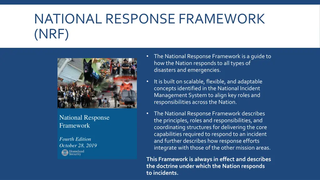 national response framework nrf
