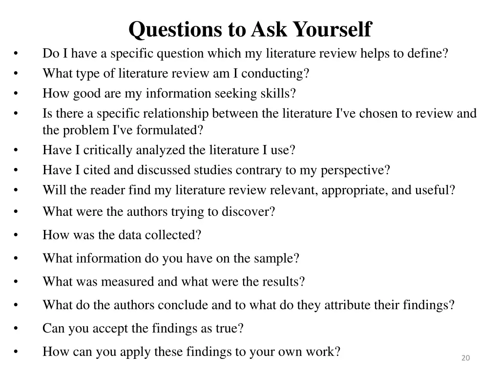 questions to ask yourself do i have a specific