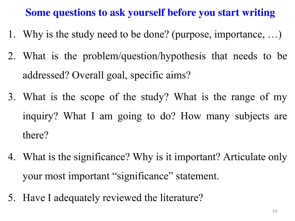 some questions to ask yourself before you start
