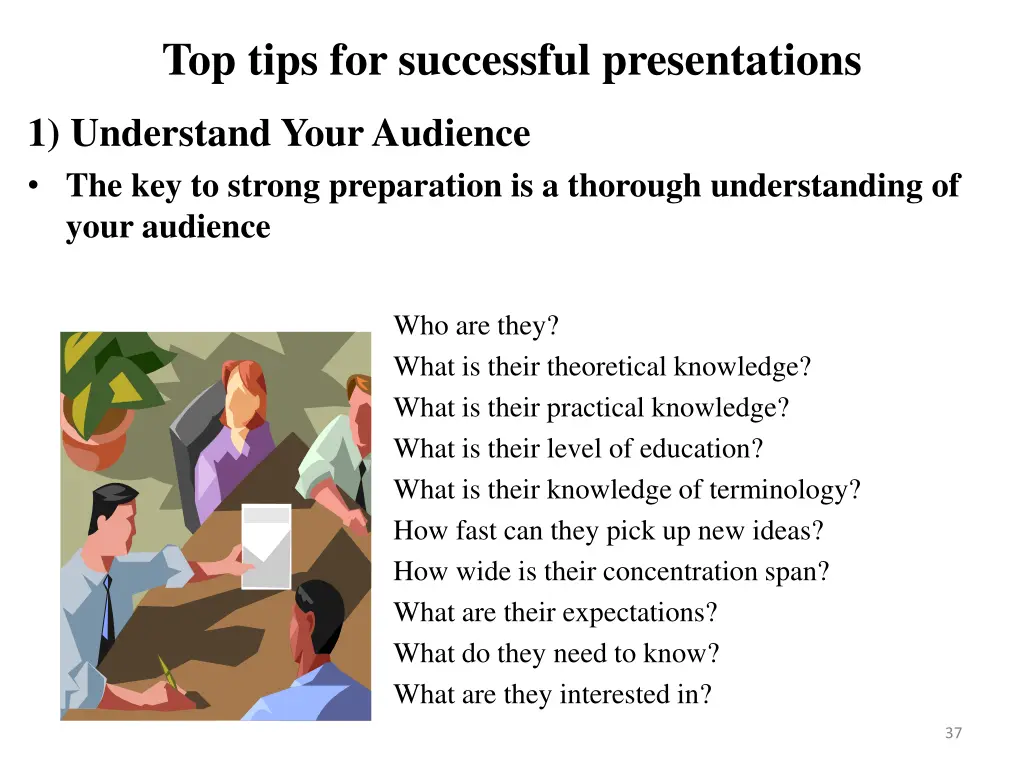 top tips for successful presentations