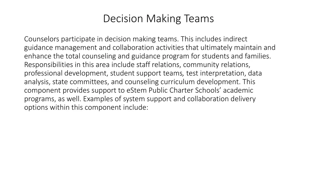 decision making teams