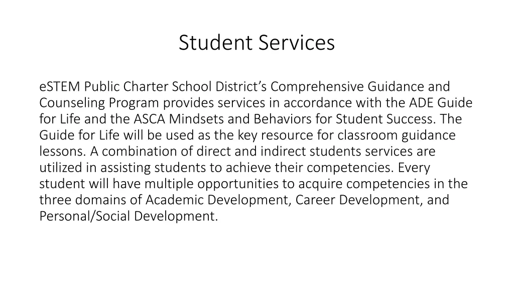 student services