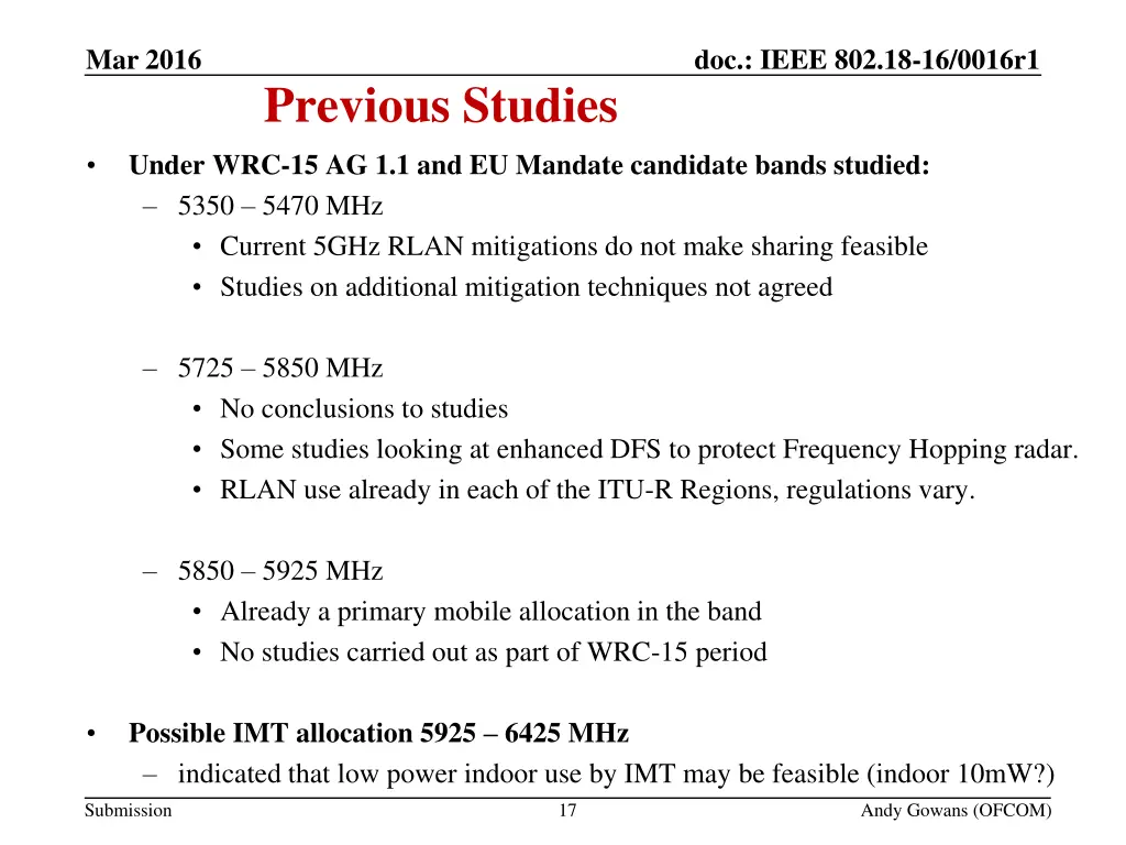 3 future studies in 5ghz