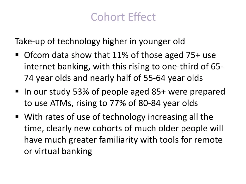 cohort effect