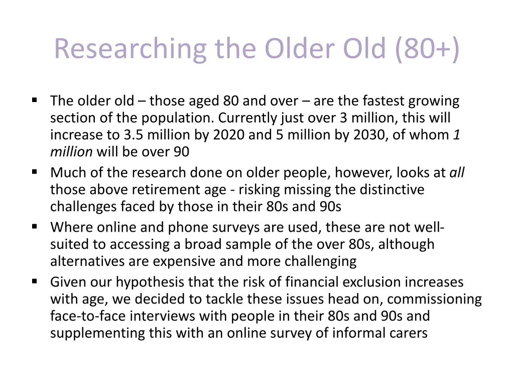 researching the older old 80