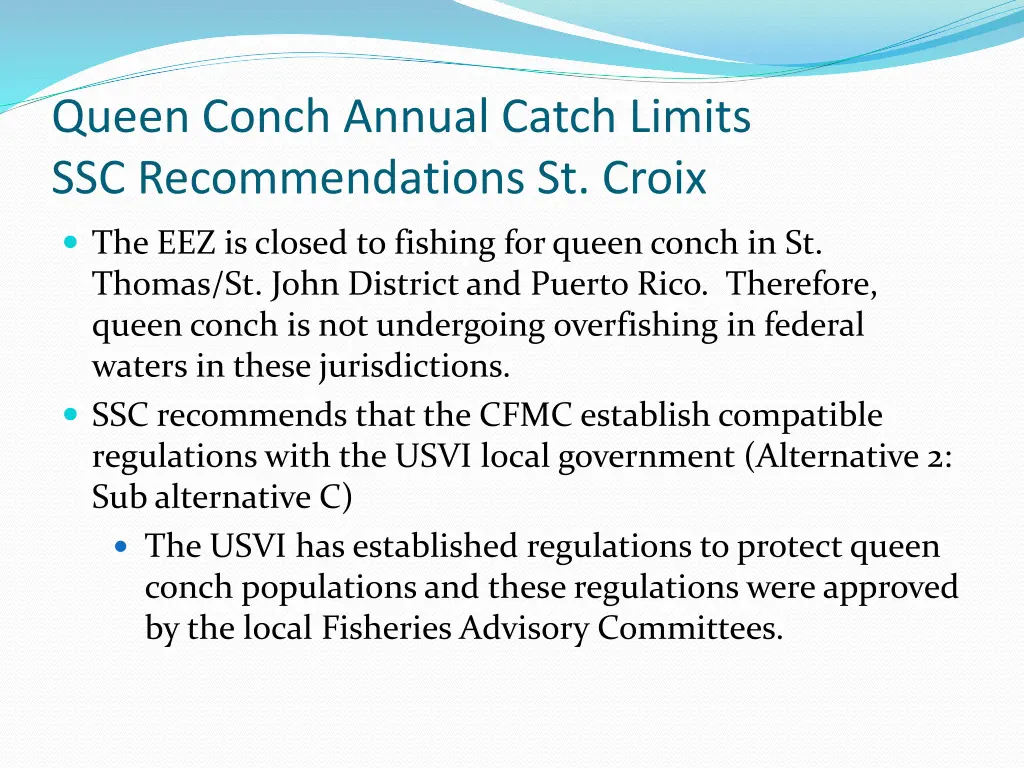 queen conch annual catch limits