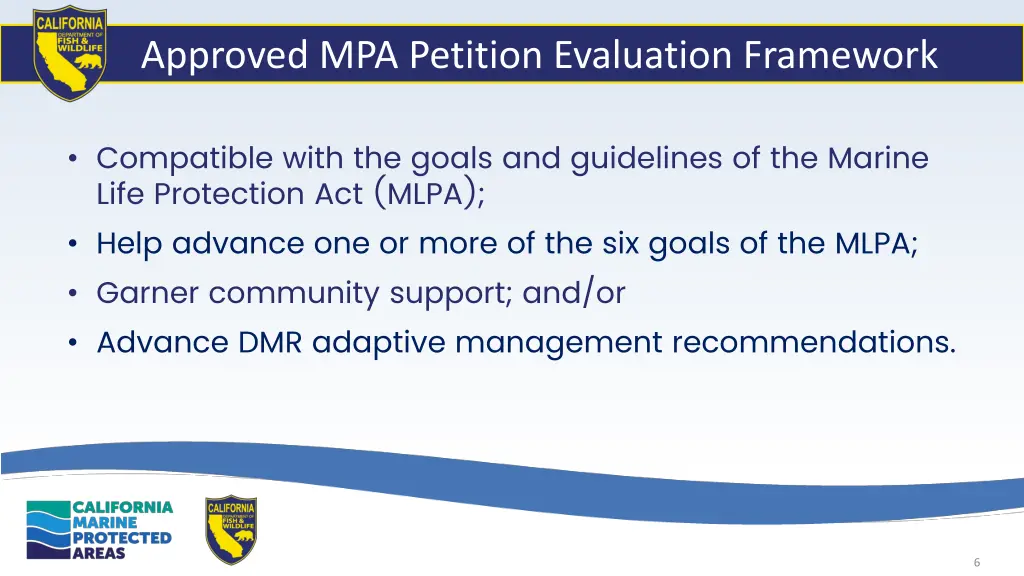 approved mpa petition evaluation framework