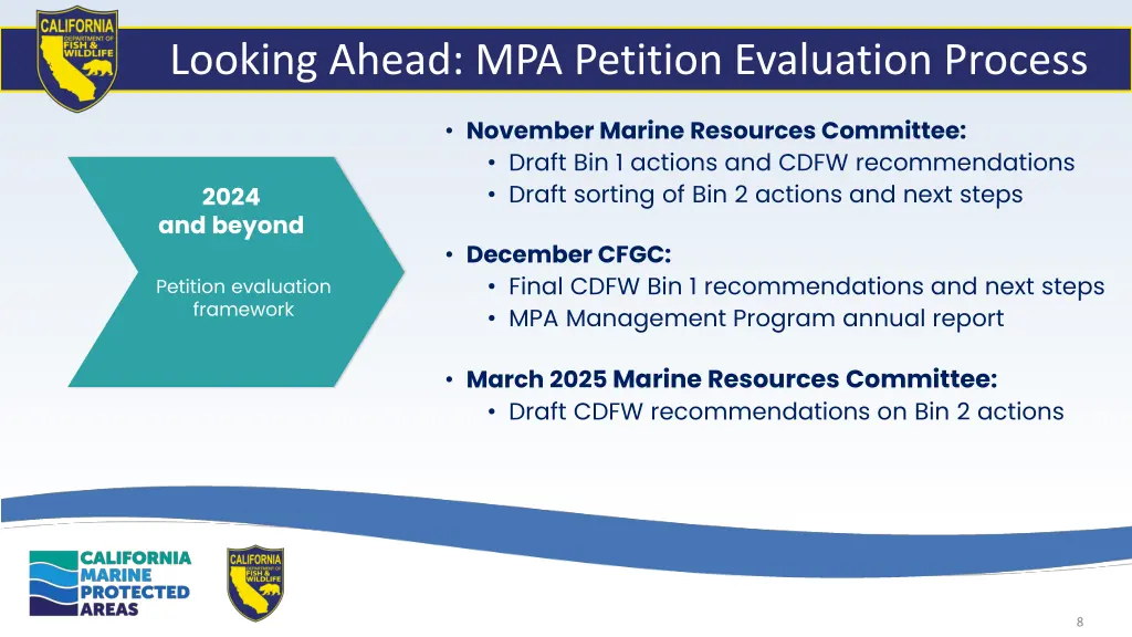 looking ahead mpa petition evaluation process