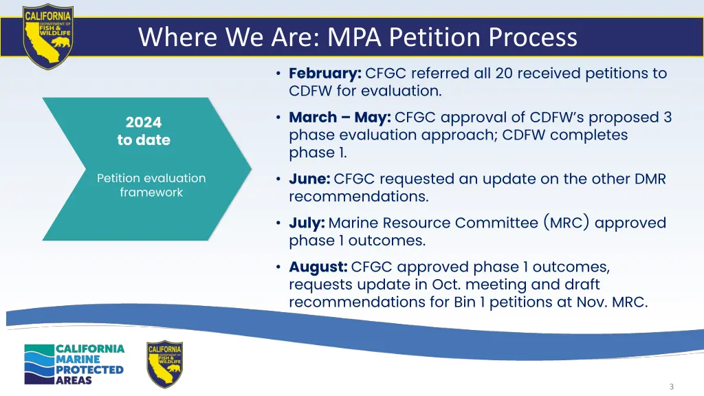 where we are mpa petition process
