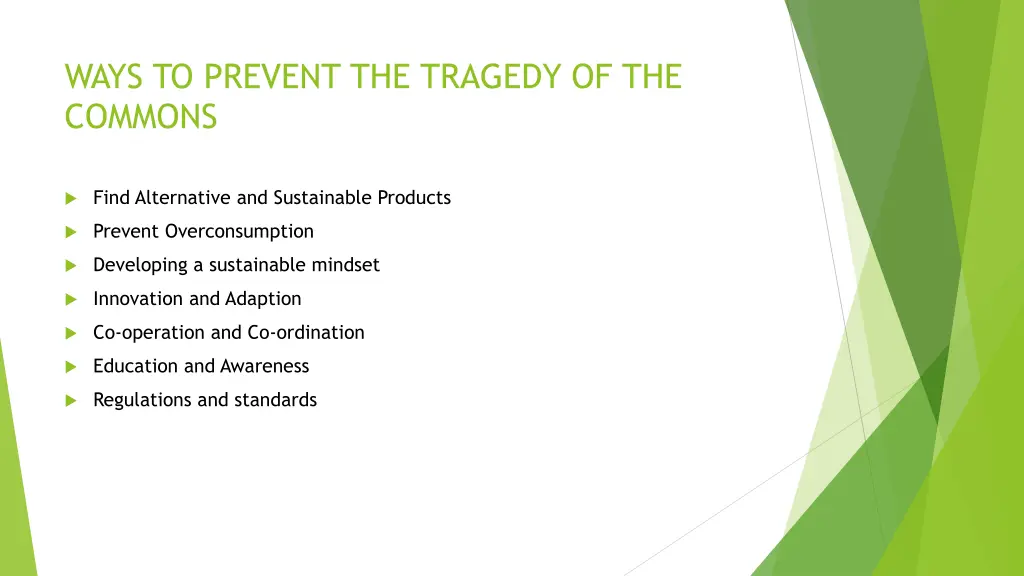 ways to prevent the tragedy of the commons