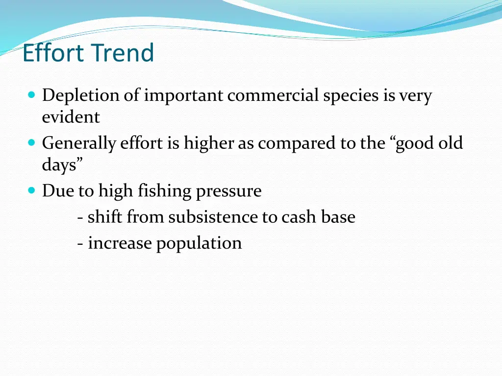 effort trend